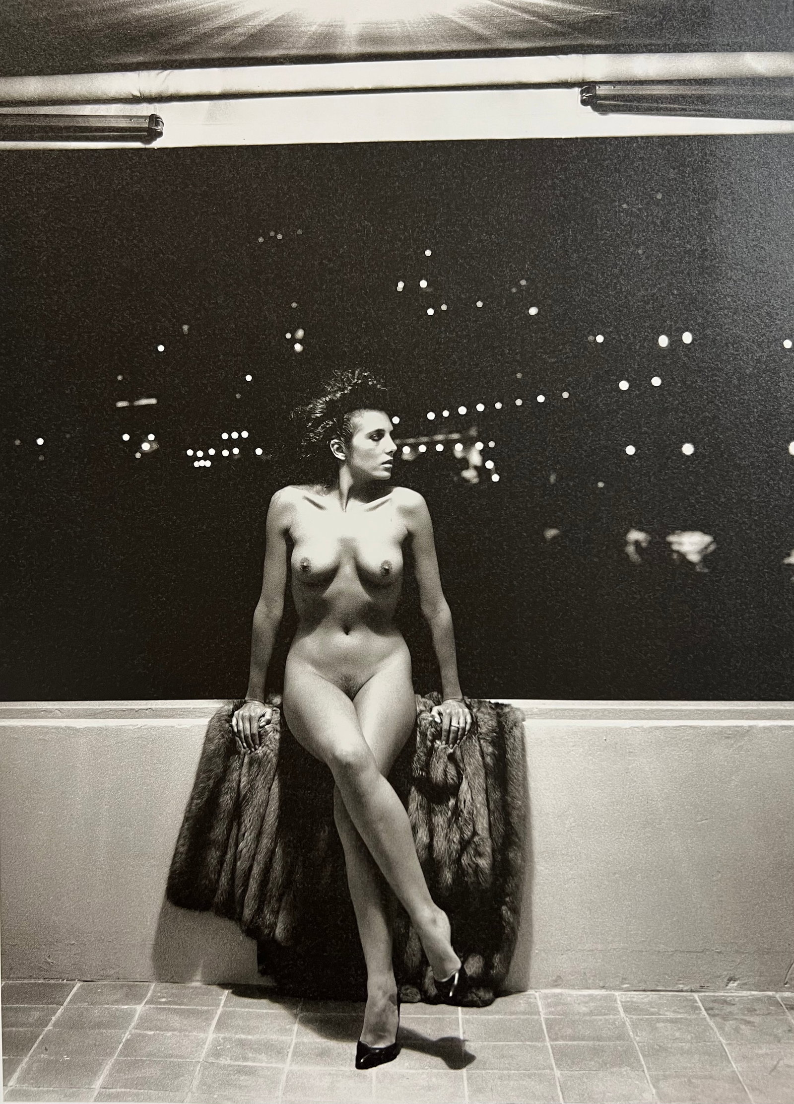 Helmut Newton, Night Nude II Nice 1981: Photographer: Helmut Newton (Germany, 1920 - 2004) - best known for his erotically charged highly stylized images, Helmut Newton was one of the most influential fashion photographers of all time. Titl