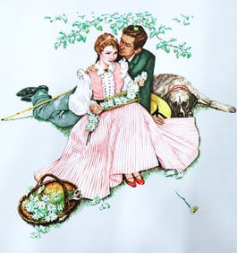 Norman Rockwell, 'Flowers in Tender Bloom', signed & numbered lithograph, 1977