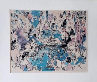 Leroy Neiman Game Of Life, Hand Signed, Matted Lithograph