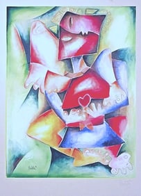 Alexandra Nechita, 'Hearts to Love, Wings to Fly', Signed Limited Edition Lithograph