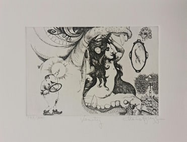 Charles Bragg, 'Vanity', Signed Limited Edition Etching on Paper