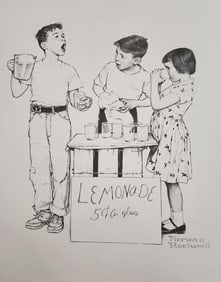 Norman Rockwell, Lemonade Stand - C.1960S