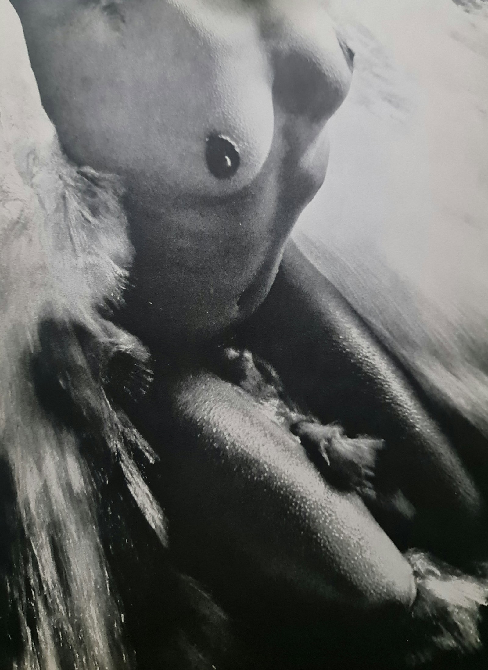 Lucien Clergue, in the Waves, 1960's: Photographer: Lucien Clergue (France, 1934 - 2014) - renowned French photographer with a diverse body of work, he is perhaps best known for his dynamic female nude studies in and around water which of