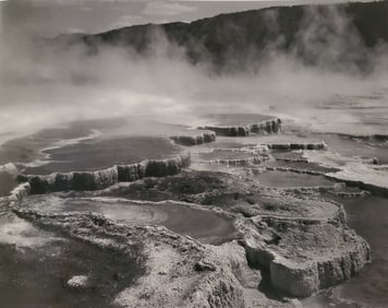 Ansel Adams, Jupiter Terrace, Mammoth Hot Springs, Yellowstone National Park, Wyoming, 1942