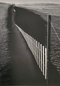 Ansel Adams, Sand Fence, Near Keeler, California, 1948