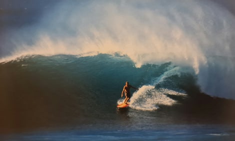 Leroy Grannis, Buffalo Keaulana, Sunset Beach, 1965