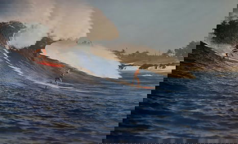 Leroy Grannis, Jock Sutherland, Waimea Bay, 1965