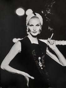 Richard Avedon, Sunny Harnett, Turban and dress by Dior, Theatre Marigny, Paris, 1954