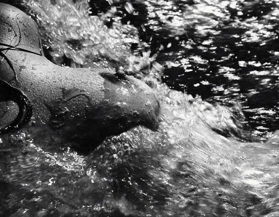 Lucien Clergue, Female Nude Woman Water Wave, 1968: Photographer: Lucien Clergue (France, 1934 - 2014) - renowned French photographer with a diverse body of work, he is perhaps best known for his dynamic female nude studies in and around water which of