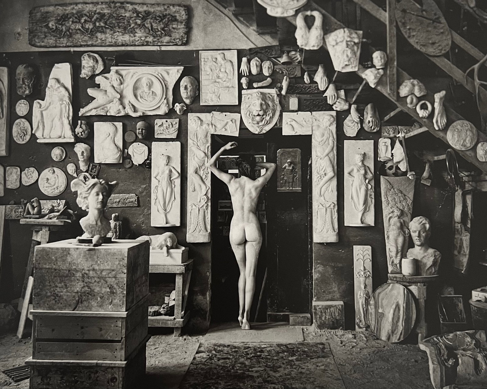 Marc Lagrange, Atlier Pietrasanta 02, 2000's: Photographer: Marc Lagrange was a Belgian photographer known for his nude portraits of female figures. Lagrange created dream-like and fantastical narrative pictures populated by beautiful nudes that 