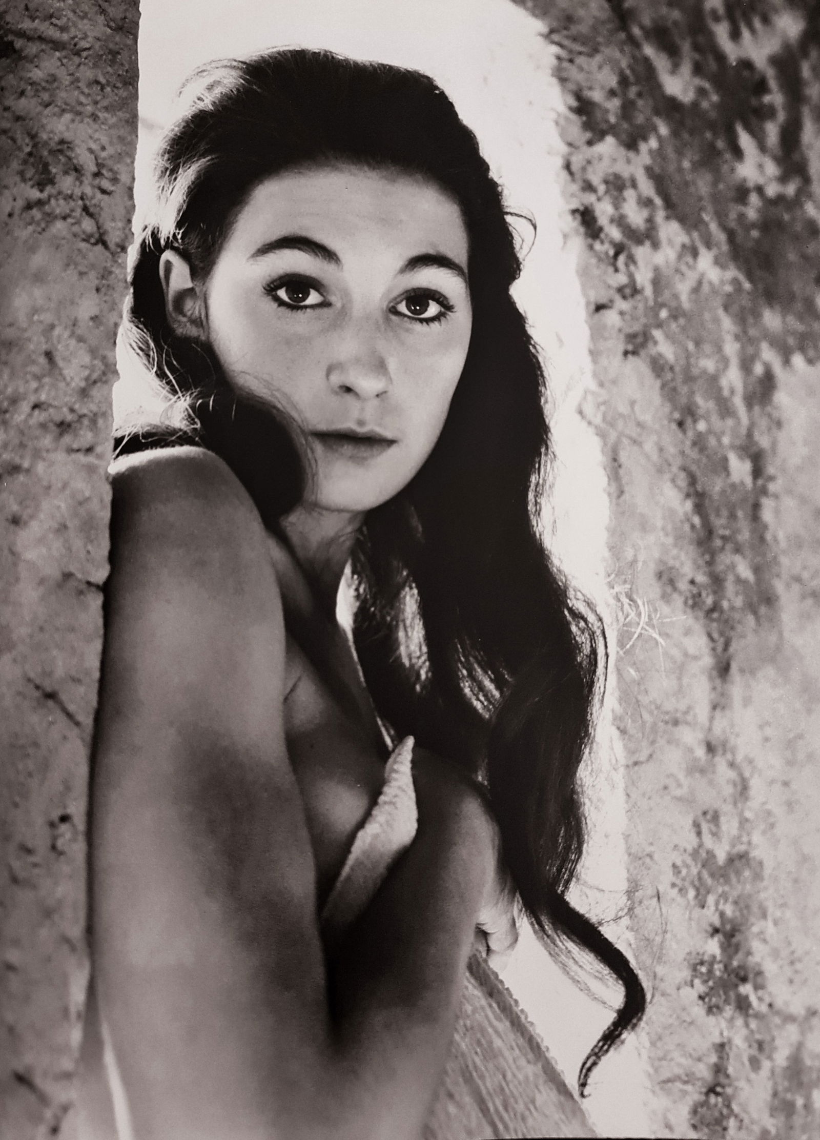 Phillipe Halsman, Anjelica Huston, 1968: Photographer: Philippe Halsman (Latvia born American, 1906 - 1979) - internationally renowned portrait and fashion photographer, one of the most important and influential photographers from the 1940's