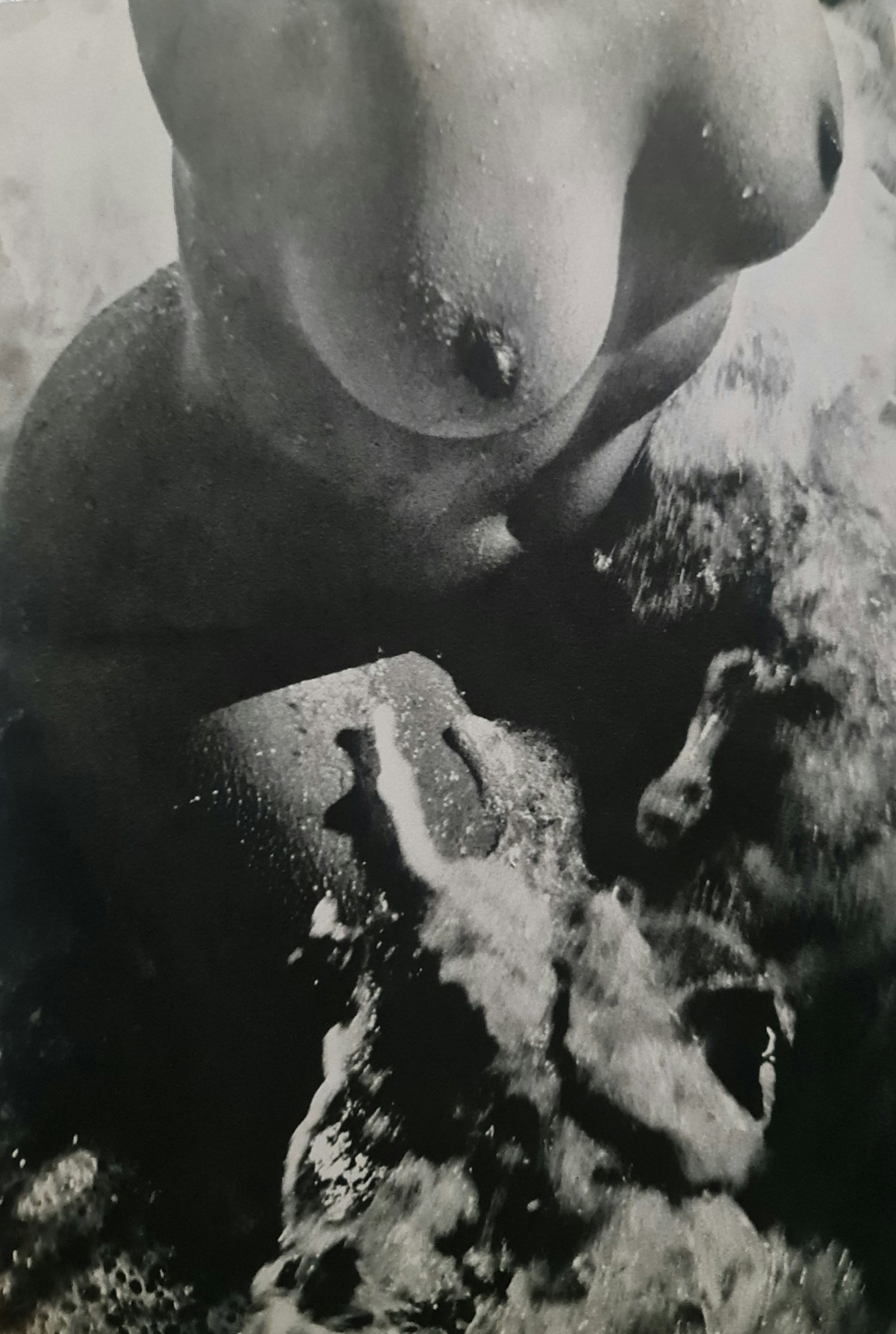 Lucien Clergue, Splashing Nude, 1960's: Photographer: Lucien Clergue (France, 1934 - 2014) - renowned French photographer with a diverse body of work, he is perhaps best known for his dynamic female nude studies in and around water which of