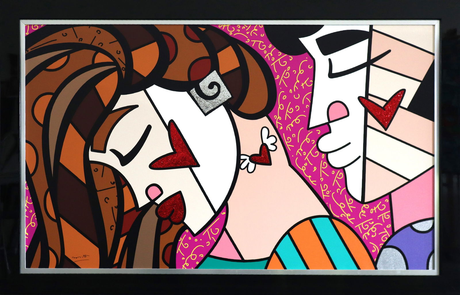 Romero Britto, 'Seduction' 60 x 36 Signed & Numbered Mixed Media Canvas Print, 2017 (1 of 15)