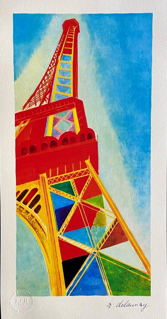 Robert Delaunay 'Eiffel Tower' 1985, Limited Edition Lithograph (1 of 2)