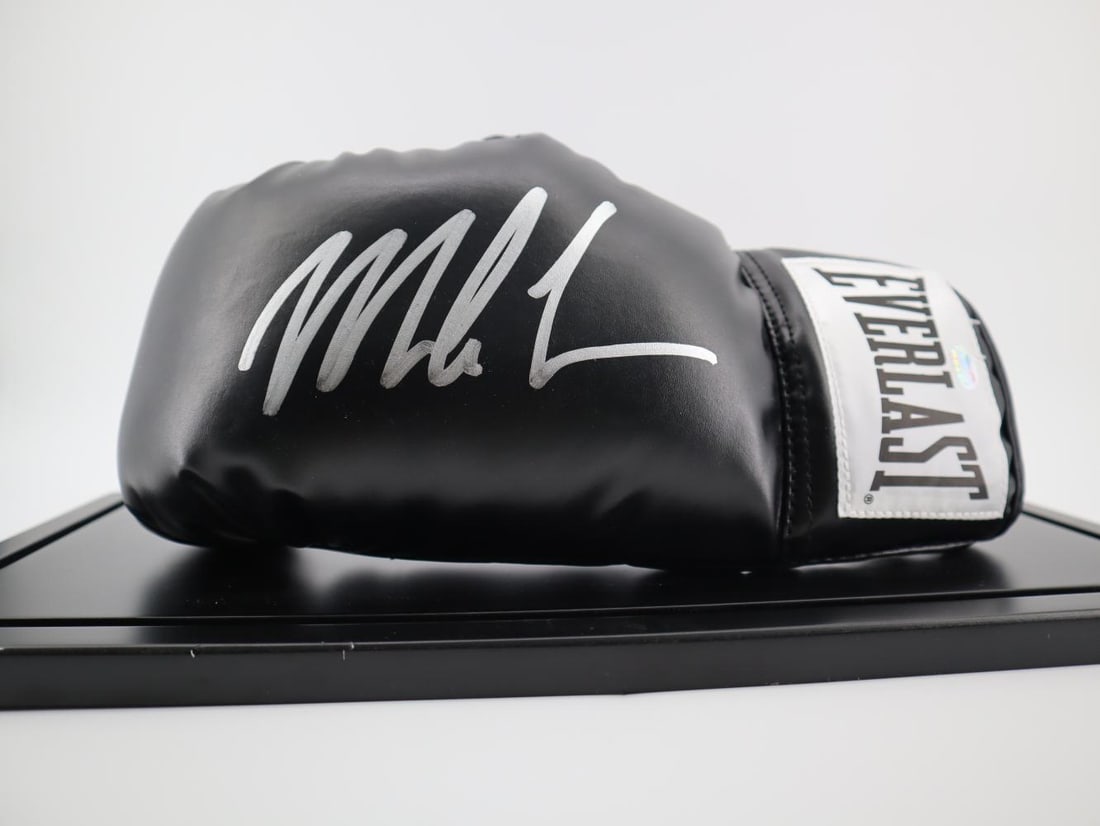 Mike Tyson, Hand-Signed Authenticated Black Boxing Glove, in Display Case (1 of 8)