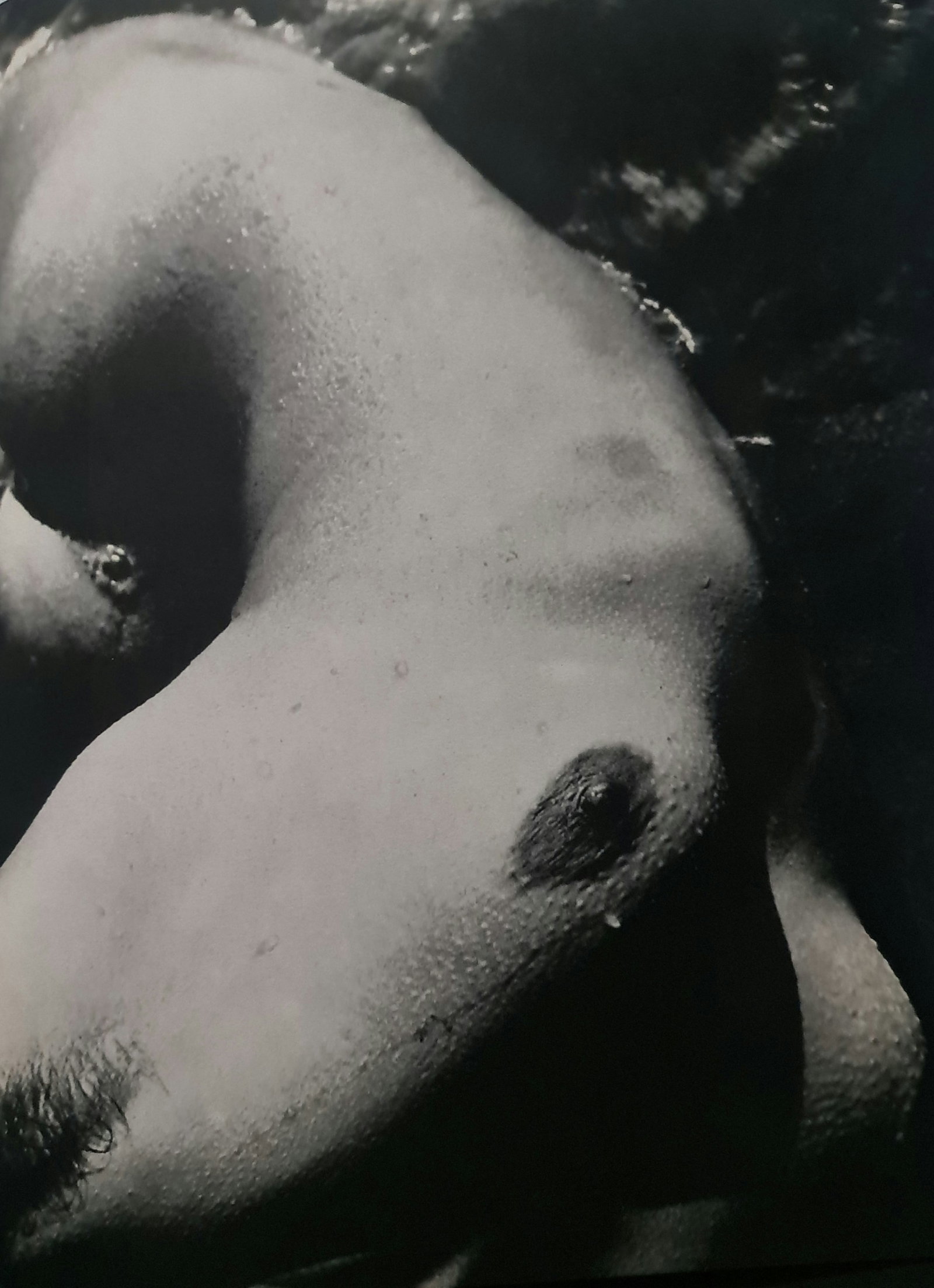 Lucien Clergue, Sideways Water Nude, 1960's: Photographer: Lucien Clergue (France, 1934 - 2014) - renowned French photographer with a diverse body of work, he is perhaps best known for his dynamic female nude studies in and around water which of
