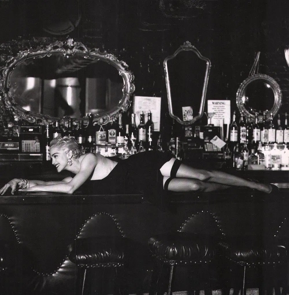 Helmut Newton, Madonna Lying On Small'S Bar, Hollywood, 1990 (1 of 1)