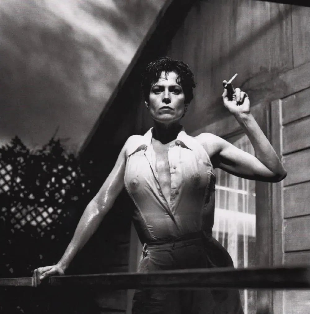 Helmut Newton - Sigourney Weaver in, Death and the Maiden, 1995 (1 of 1)