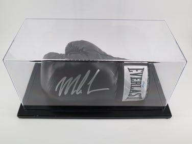 Mike Tyson, Hand-Signed Authenticated Black Boxing Glove, in Display Case