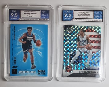 Anthony Edwards & Tyrese Haliburton Rookies Gem Mint 9.5