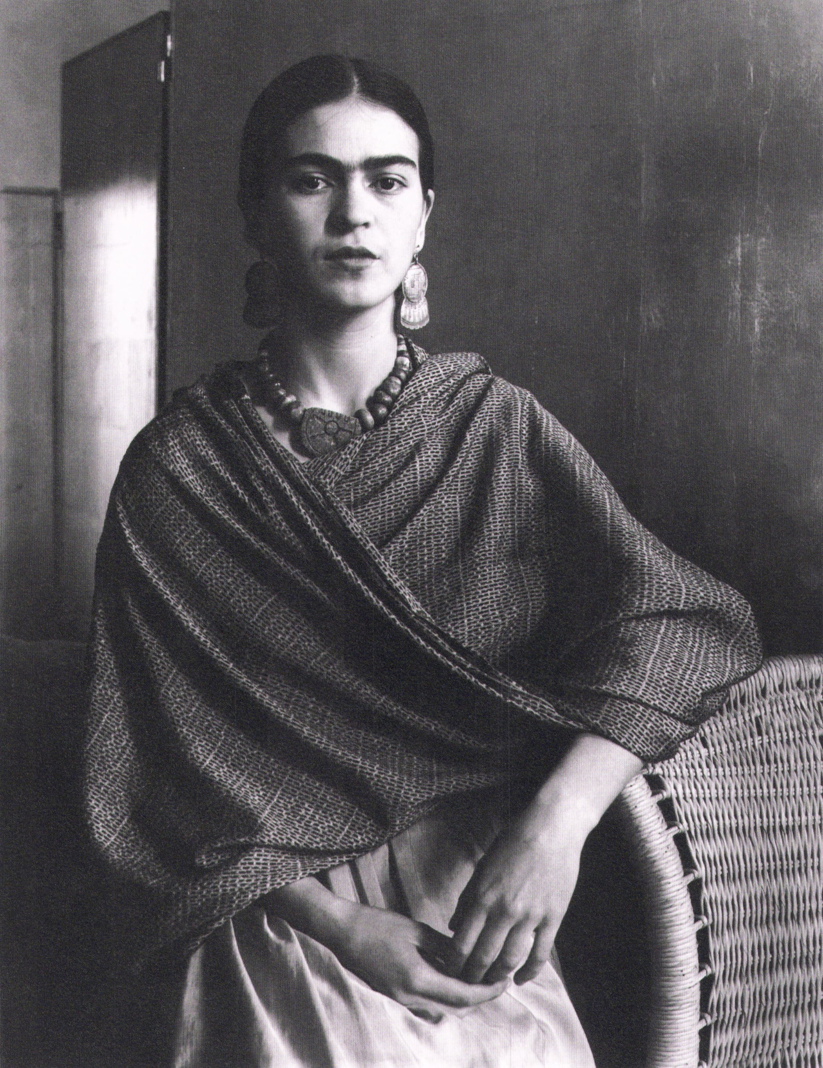 Frida Kahlo, Portrait in dress: Subject: Portrait in dress Subject/Title- Frida Kahlo Photos Type Of Print: Authentic Vintage Sheet Fed Photogravure/Heliogravure Date Of Print: 2021 Publisher: Taschen GmbH Paper: Medium weight, clay