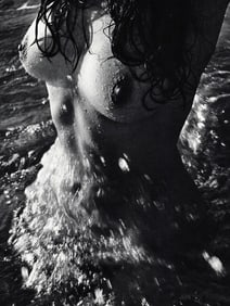 Lucien Clergue, Female Nude Woman Water Wave, 1960s