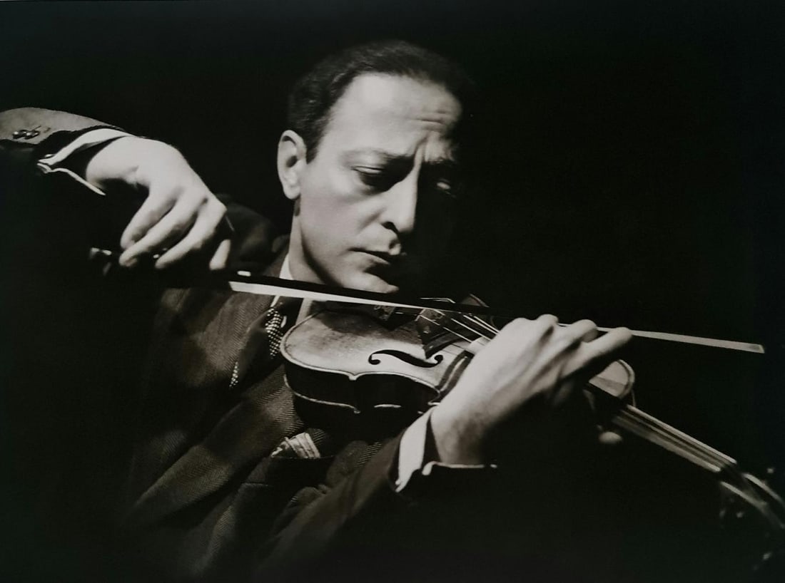 George Hurrell, Jascha Heifetz, 1937: Photographer: George Edward Hurrell (June 1, 1904 – May 17, 1992) was a photographer who contributed to the image of glamour presented by Hollywood during the 1930s and 1940s.Title: Jascha Heifetz,