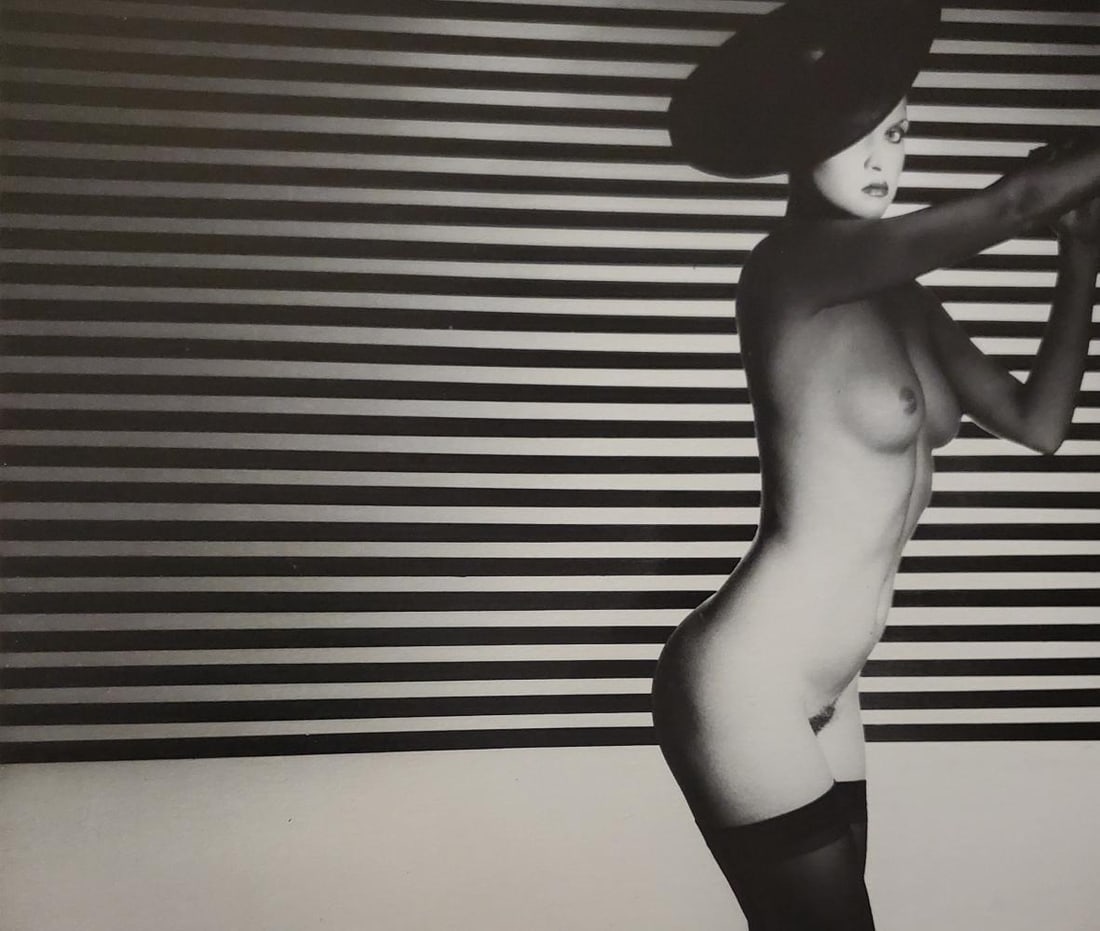 John Swannell, Nude Mime, 1980's: Photographer: John Swannell was born in 1946. After leaving school at 16, he worked first as an assistant at Vogue Studios and then assisted David Bailey for four years before setting up his own studi