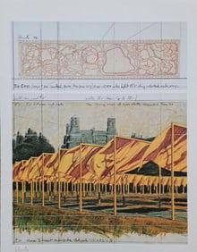 Christo, 'The Gates Collage', Lithograph, 1990