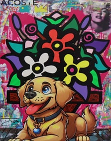 Jozza - Pop Art, 'My Livingroom', Mixed Media Acrylic Canvas Painting, 2024, 24"x30"