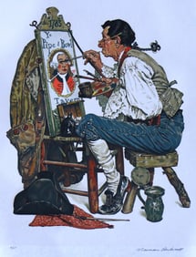 Norman Rockwell, 'Ye Pipe and Bowl', Signed Deluxe Edition Artist Proof Lithograph on Japon, 1976