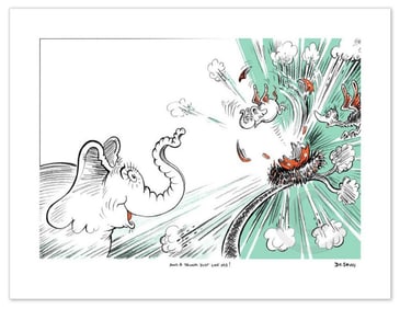Dr. Seuss, 'And A Trunk Just Like His! Signed Limited Edition