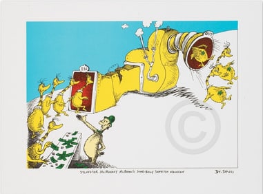 Dr. Seuss, 'Sylvester McMonkey McBean Signed Limited Edition Serigraph