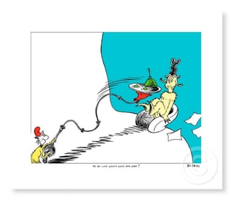 Dr. Seuss, 'Do You Like Green Eggs And Ham Signed Limited Edition Serigraph