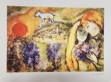 Marc Chagall, 'Les Amoureux De Vence', Facsimile