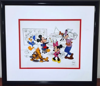 Walt Disney "At The Studio With The Fabulous Five" Limited Sericel W/Certificate