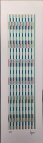 Yaacov Agam, Vertical Orchestration, Serigraph Signed Limited Edition Number 9/54