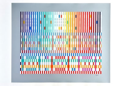 Yaacov Agam, 'Thanksgiving' (Light)' Serigraph, Signed & Numbered, Publisher Coa