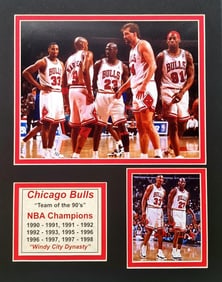1990S Chicago Bulls, Matted Photo Collage
