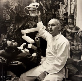 Helmut Newton, Helmut Newton with Dr. Jacques Vettier, Paris, 1985