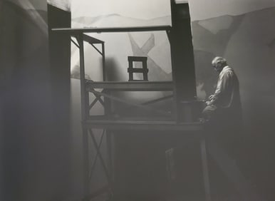 Ansel Adams, Gottardo Piazzoni in his studio, San Francisco, California, 1932