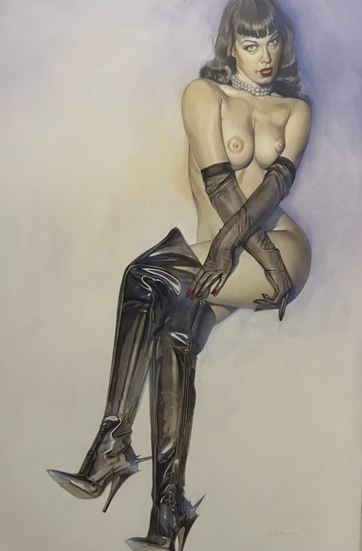 Hajime Sorayama "Untitled" Offset lithograph 2002: Hajime Sorayama Untitled Medium: Offsetlithograph Image Size: 12 X 8.5 Matted Size: 16 X 14 Print Date: 2002In excellent condition Condition Excellent