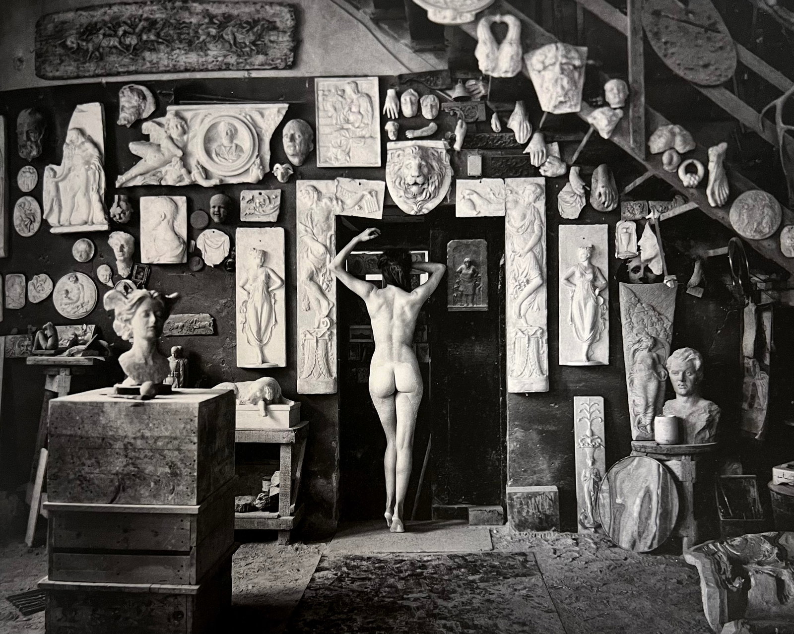 Marc Lagrange, Atelier Pietrasanta II, 2013: Photographer: Marc Lagrange was a Belgian photographer known for his nude portraits of female figures. Lagrange created dream-like and fantastical narrative pictures populated by beautiful nudes that 