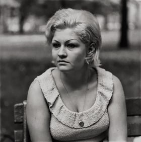 Diane Arbus, Woman with a locket in Washington Square Park, N.Y.C., 1965
