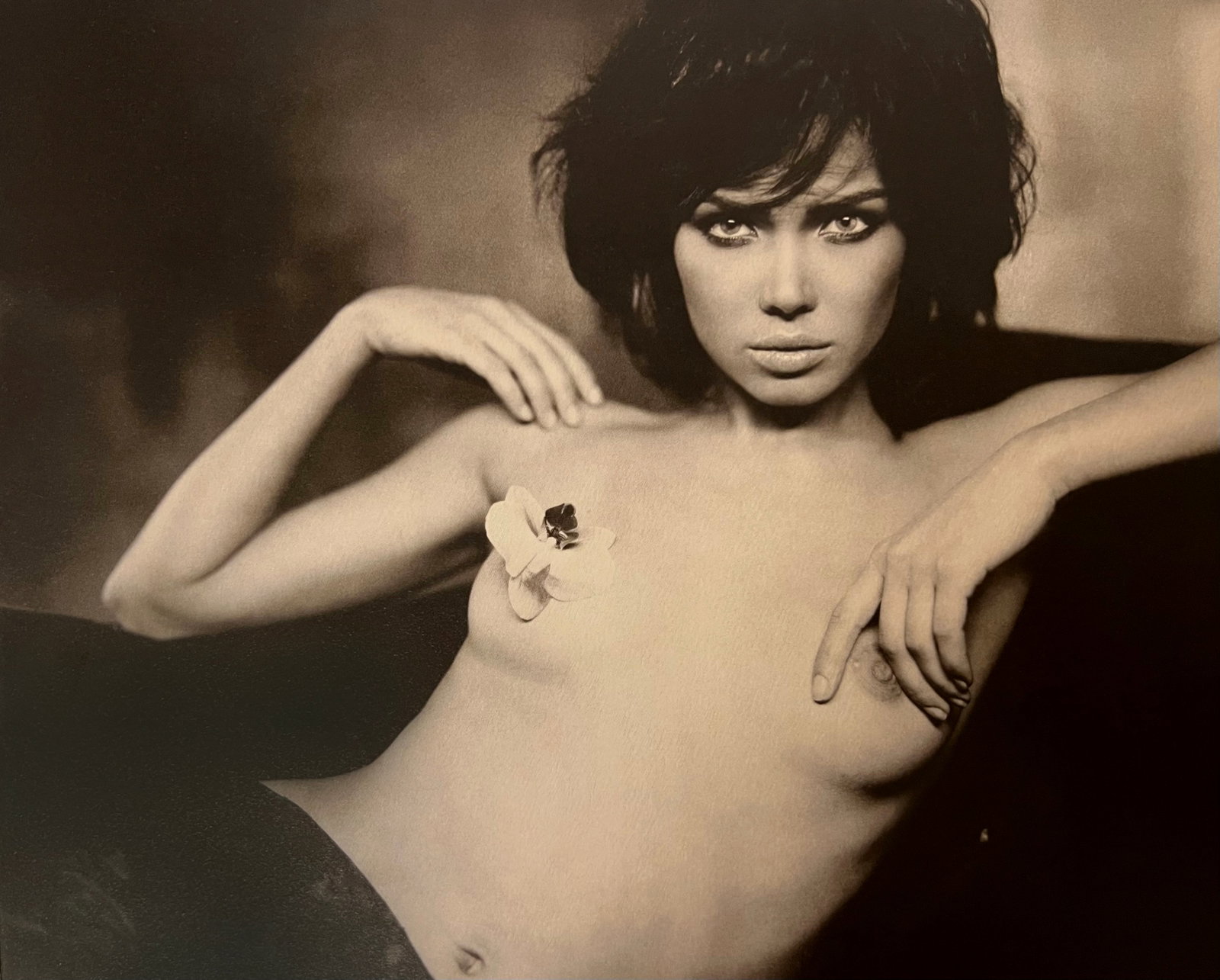 Marc Lagrange, Black Orchid, 2010: Photographer: Marc Lagrange was a Belgian photographer known for his nude portraits of female figures. Lagrange created dream-like and fantastical narrative pictures populated by beautiful nudes that 