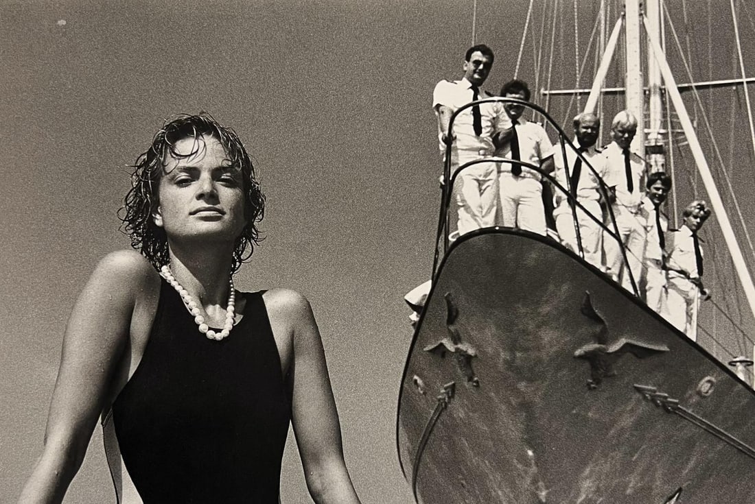Helmut Newton, Princess Diane Von Furstenberg And The Writer Alain Elkann, Nice, 1984: Photographer: Helmut Newton (Germany, 1920 - 2004) - best known for his erotically charged highly stylized images, Helmut Newton was one of the most influential fashion photographers of all time. Titl