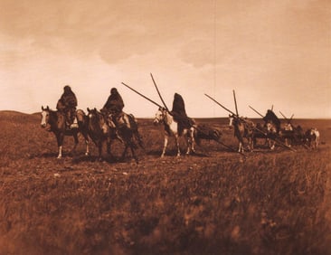 Edward S. Curtis, Plate 57 Travaux Piegan, 1900