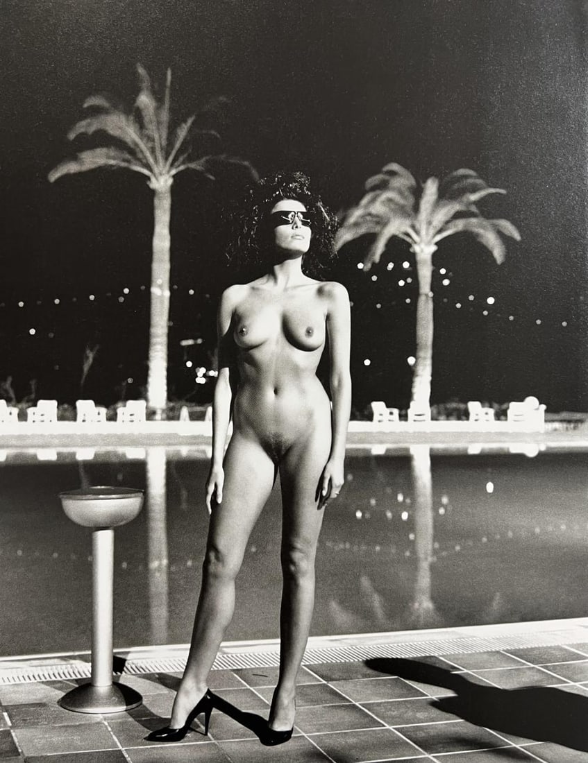 Helmut Newton, Night Nude Ii Nice 1981: Photographer: Helmut Newton (Germany, 1920 - 2004) - best known for his erotically charged highly stylized images, Helmut Newton was one of the most influential fashion photographers of all time. Titl