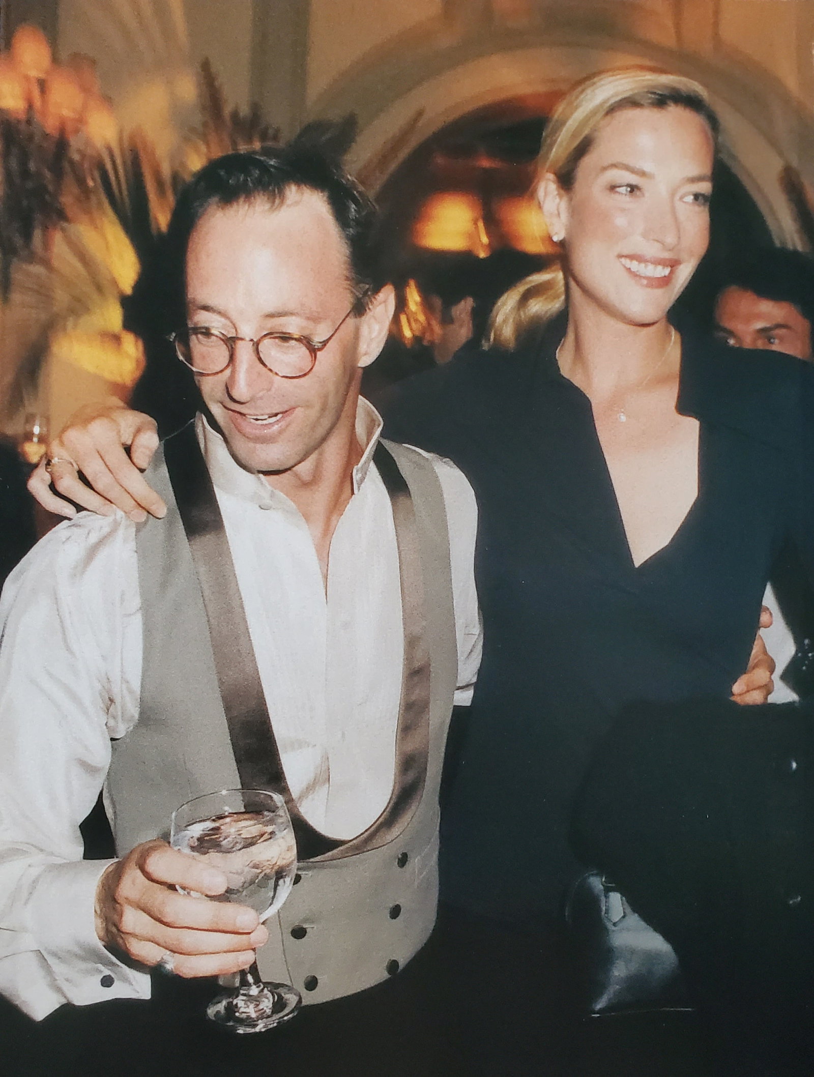 Herb Ritts With Tatjane Patitz: Photographer: Herbert "Herb" Ritts (American, 1952 - 2002) - renowned fashion, art and celebrity photographer. Title: Herb Ritts with Tatjane Patitz Type Of Print: Fine Duotone Photo Engraving Date Of