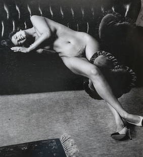 Helmut Newton 'Fraulein Petra, Berlin' 1987 - large format: Photographer: Helmut Newton (Germany, 1920 - 2004) - best known for his erotically charged highly stylized images, Helmut Newton was one of the most influential fashion photographers of all time.